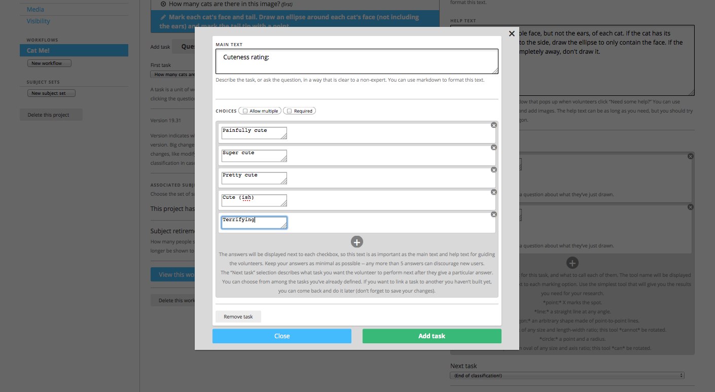 Project workflow task details editing screenshot